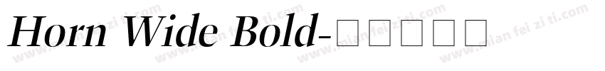 Horn Wide Bold字体转换